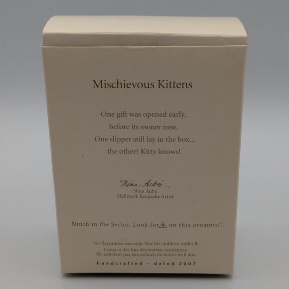 Hallmark Keepsake Mischievous Kittens 2007, 9th in the Series Christmas Ornament - Picture 9 of 12